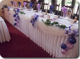 Table decoration with sash